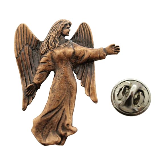 Angel Pin ~ Antiqued Copper ~ Lapel Pin ~ Sarah's Treats & Treasures