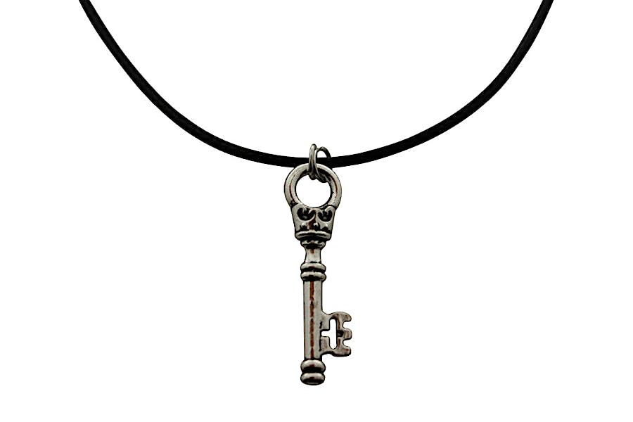 Crowning Heart Necklace ~ Antiqued Silver ~ Key to My Heart Necklace ~ Key To My Heart Necklace ~ Sarah's Treats & Treasures