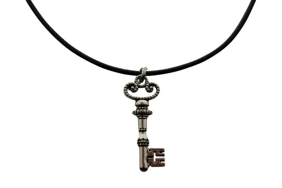 Crossbit Heart Necklace ~ Antiqued Silver ~ Key to My Heart Necklace ~ Key To My Heart Necklace ~ Sarah's Treats & Treasures
