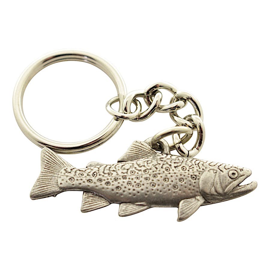 Brook Trout Keychain ~ Antiqued Pewter ~ Keychain ~ Sarah's Treats & Treasures