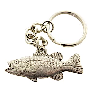 Smallmouth Bass Keychain ~ Antiqued Pewter ~ Keychain ~ Antiqued Pewter Keychain ~ Sarah's Treats & Treasures