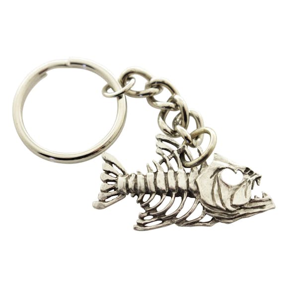 Bony Fish Keychain ~ Antiqued Pewter ~ Keychain ~ Sarah's Treats & Treasures