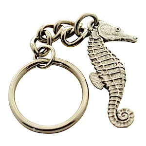 Seahorse Keychain ~ Antiqued Pewter ~ Keychain ~ Antiqued Pewter Keychain ~ Sarah's Treats & Treasures