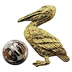 Pelican Pin ~ 24K Gold ~ Lapel Pin ~ 24K Gold Lapel Pin ~ Sarah's Treats & Treasures