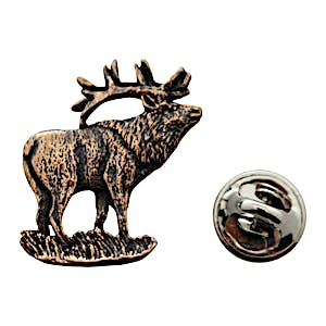Elk Pin ~ Antiqued Copper ~ Lapel Pin ~ Sarah's Treats & Treasures