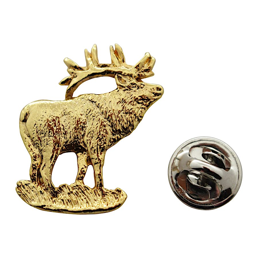 Elk Pin ~ 24K Gold ~ Lapel Pin ~ Sarah's Treats & Treasures