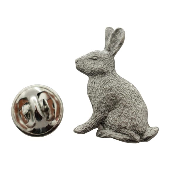 Rabbit Pin ~ Antiqued Pewter ~ Lapel Pin ~ Sarah's Treats & Treasures