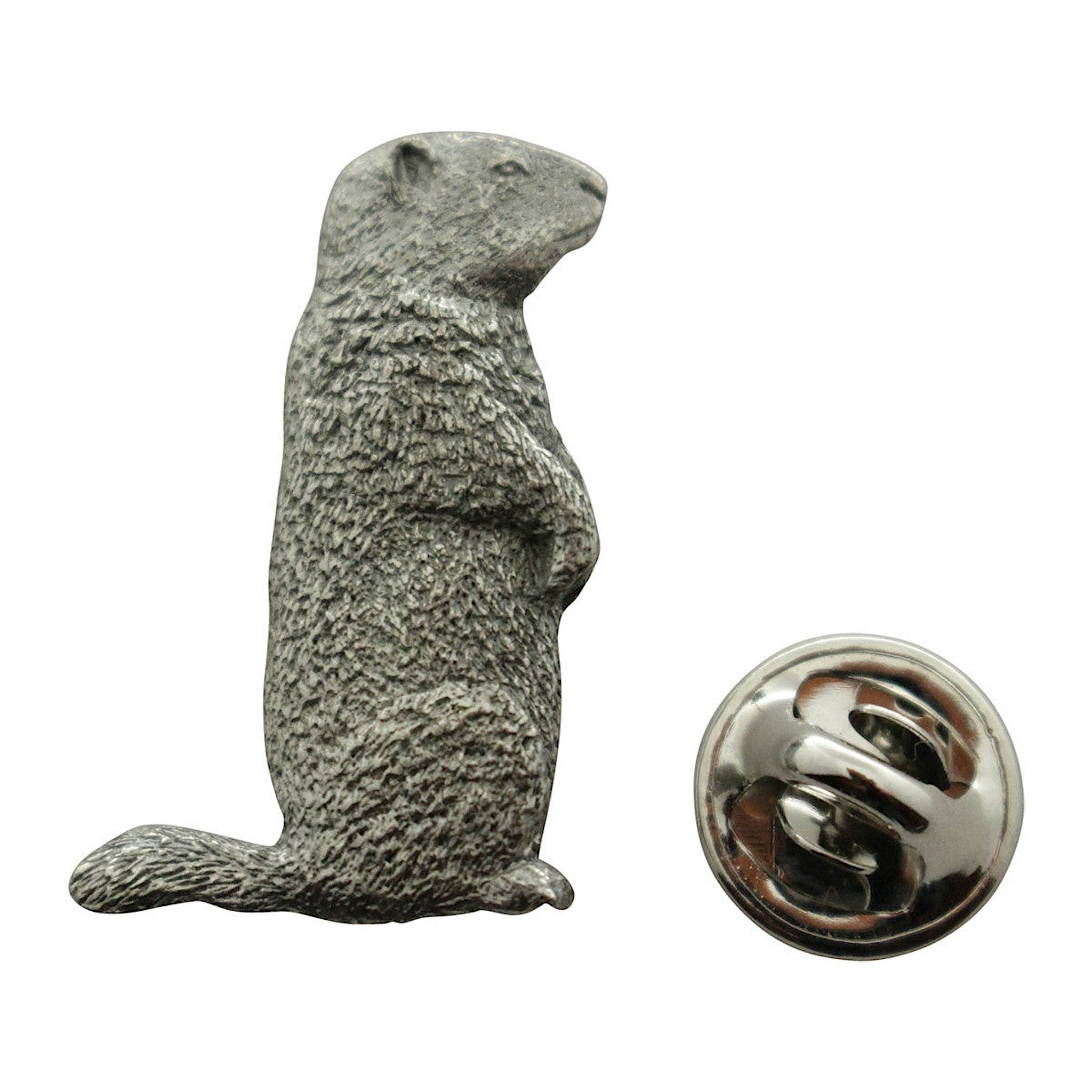 Woodchuck Pin ~ Antiqued Pewter ~ Lapel Pin ~ Sarah's Treats & Treasures