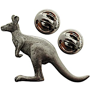 Kangaroo Pin ~ Antiqued Pewter ~ Lapel Pin ~ Sarah's Treats & Treasures