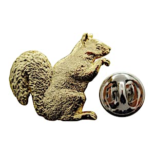 Squirrel Pin ~ 24K Gold ~ Lapel Pin ~ 24K Gold Lapel Pin ~ Sarah's Treats & Treasures