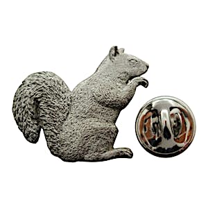 Squirrel Pin ~ Antiqued Pewter ~ Lapel Pin ~ Sarah's Treats & Treasures