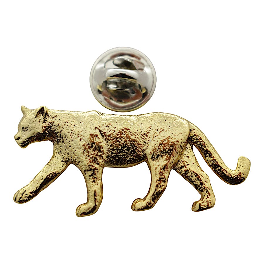 Cougar or Mountain Lion Pin ~ 24K Gold ~ Lapel Pin ~ Sarah's Treats & Treasures