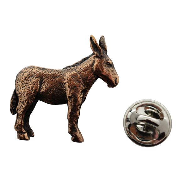 Donkey or Mule Pin ~ Antiqued Copper ~ Lapel Pin ~ Sarah's Treats & Treasures