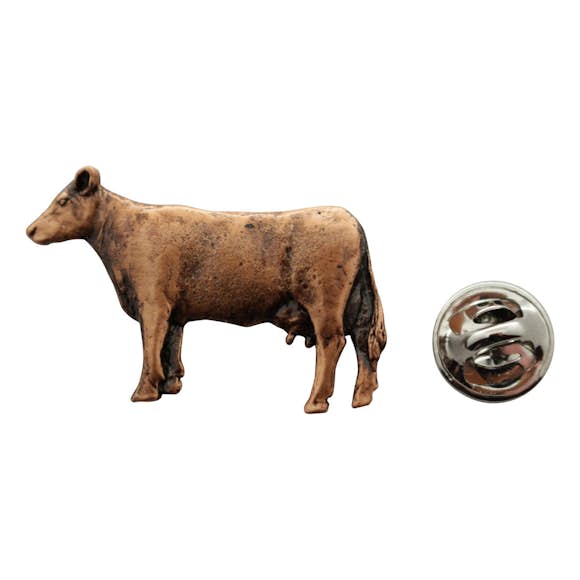 Cow Pin ~ Antiqued Copper ~ Lapel Pin ~ Sarah's Treats & Treasures