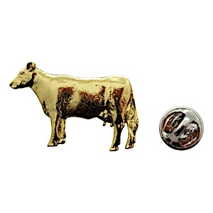 Cow Pin ~ 24K Gold ~ Lapel Pin ~ Sarah's Treats & Treasures