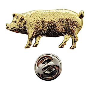 Pig Pin ~ 24K Gold ~ Lapel Pin ~ 24K Gold Lapel Pin ~ Sarah's Treats & Treasures