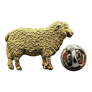 Sheep Pin ~ 24K Gold ~ Lapel Pin ~ 24K Gold Lapel Pin ~ Sarah's Treats & Treasures