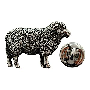 Sheep Pin ~ Antiqued Pewter ~ Lapel Pin ~ Sarah's Treats & Treasures
