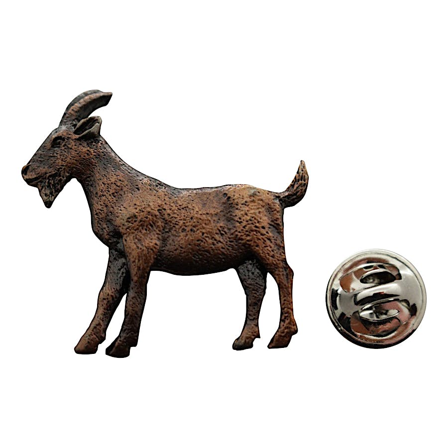 Goat Pin ~ Antiqued Copper ~ Lapel Pin ~ Sarah's Treats & Treasures