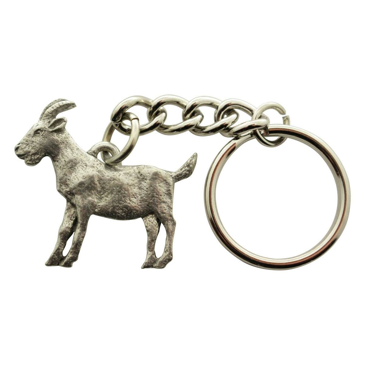Goat Keychain Pewter