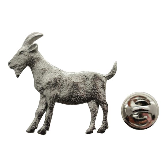 Goat Pin ~ Antiqued Pewter ~ Lapel Pin ~ Sarah's Treats & Treasures
