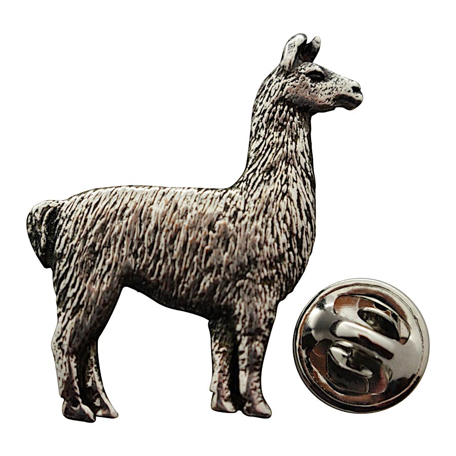 Llama Pin ~ Antiqued Pewter ~ Lapel Pin ~ Sarah's Treats & Treasures