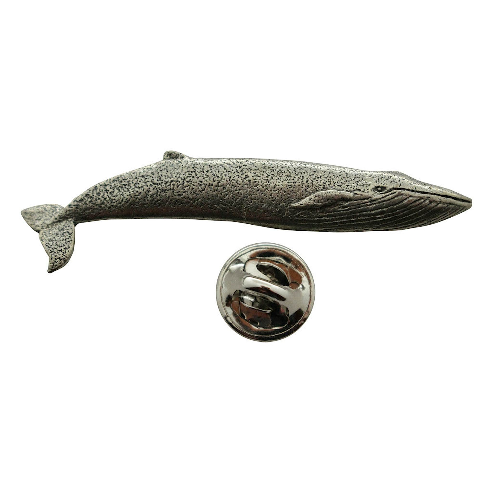 Blue Whale Pin ~ Antiqued Pewter ~ Lapel Pin ~ Sarah's Treats & Treasures