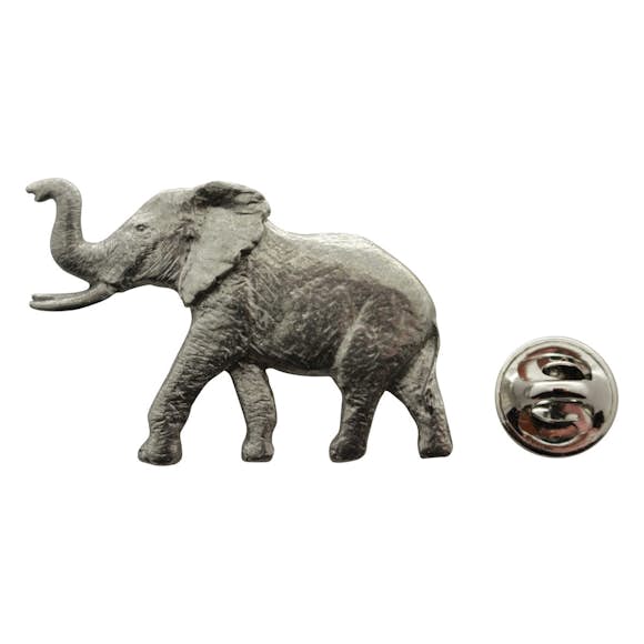 Elephant Pin ~ Antiqued Pewter ~ Lapel Pin ~ Sarah's Treats & Treasures