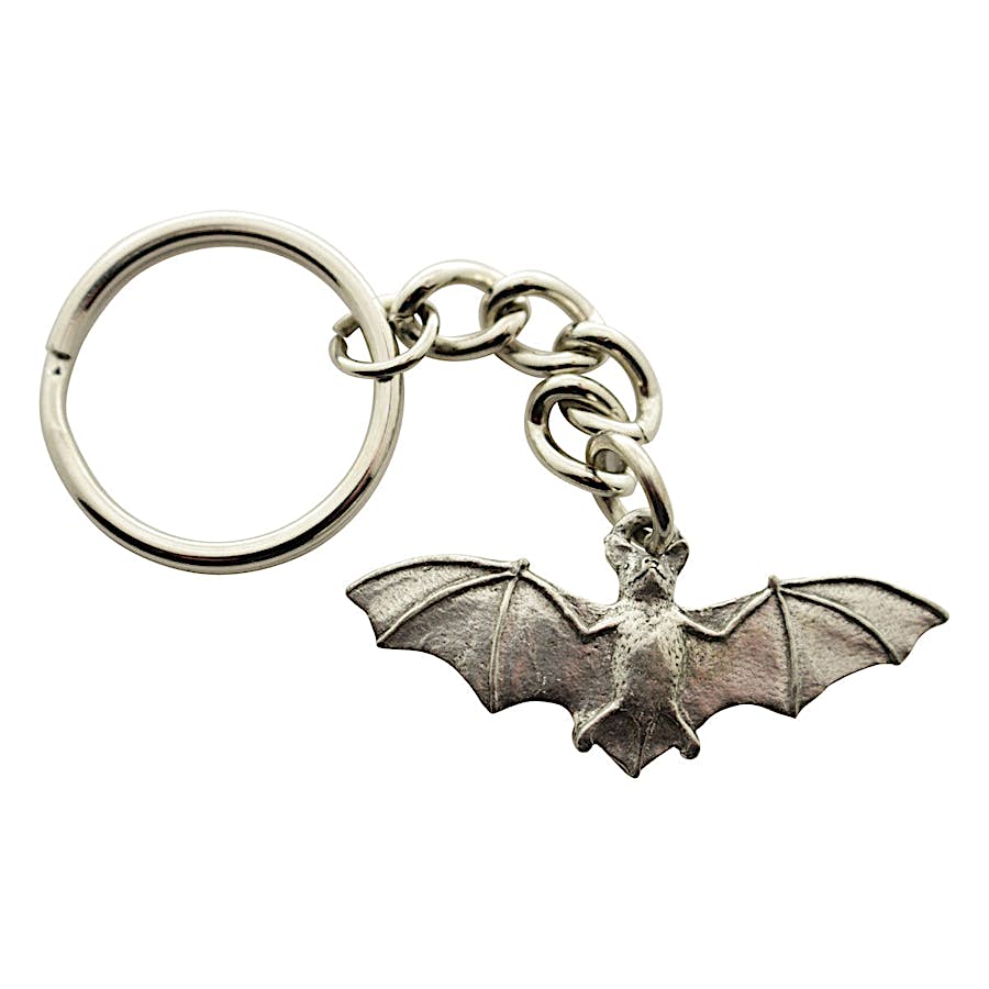 Bat Keychain ~ Antiqued Pewter ~ Keychain ~ Sarah's Treats & Treasures