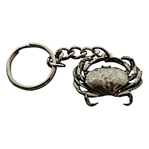 Dungeness Crab Keychain ~ Antiqued Pewter ~ Keychain ~ Antiqued Pewter Keychain ~ Sarah's Treats & Treasures
