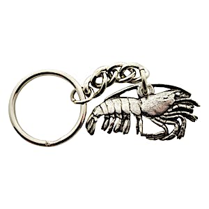 Shrimp Keychain ~ Antiqued Pewter ~ Keychain ~ Antiqued Pewter Keychain ~ Sarah's Treats & Treasures