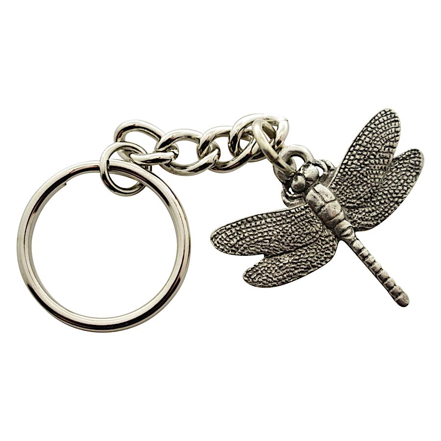 Dragonfly Keychain ~ Antiqued Pewter ~ Keychain ~ Antiqued Pewter Keychain ~ Sarah's Treats & Treasures
