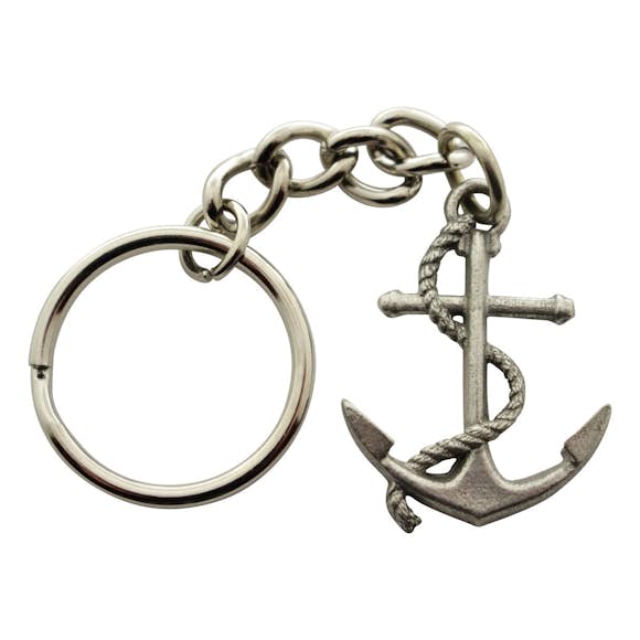 Anchor Keychain ~ Antiqued Pewter ~ Keychain ~ Sarah's Treats & Treasures