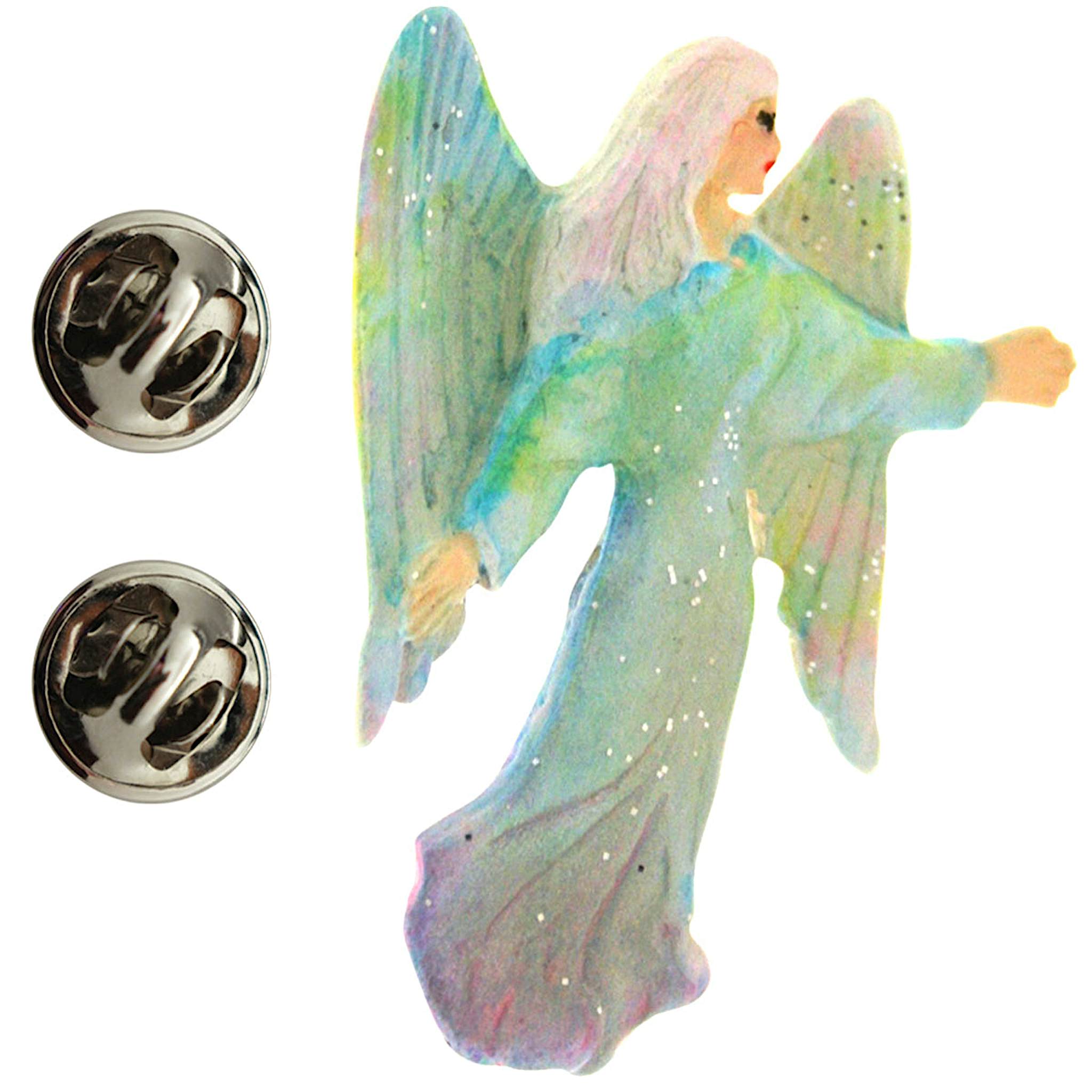Angel Pin ~ Hand Painted ~ Lapel Pin ~ Sarah's Treats & Treasures