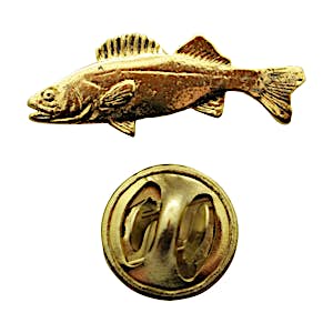 Walleye Mini Pin ~ 24K Gold ~ Miniature Lapel Pin ~ Sarah's Treats & Treasures