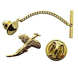 Pheasant Tie Tack ~ 24K Gold ~ Tie Tack or Pin ~ 24K Gold Tie Tack or Pin ~ Sarah's Treats & Treasures