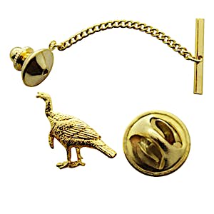 Alert Turkey Tie Tack ~ 24K Gold ~ Tie Tack or Pin ~ Sarah's Treats & Treasures