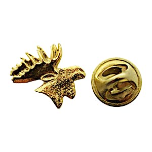 Moose Head Mini Pin ~ 24K Gold ~ Miniature Lapel Pin ~ 24K Gold Miniature Lapel Pin ~ Sarah's Treats & Treasures