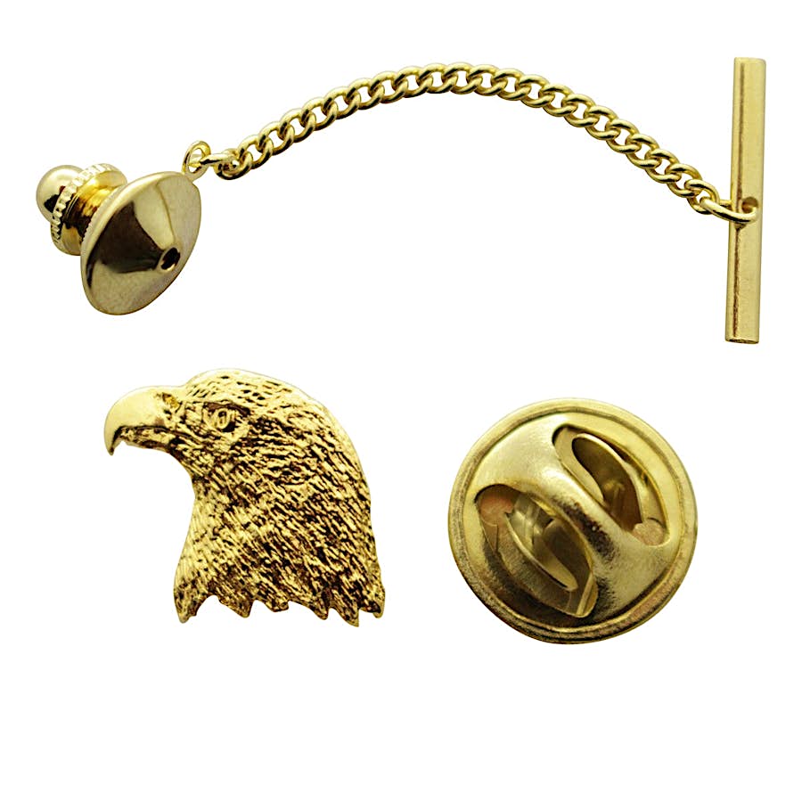 Eagle Tie Tack ~ 24K Gold ~ Tie Tack or Pin ~ 24K Gold Tie Tack or Pin ~ Sarah's Treats & Treasures