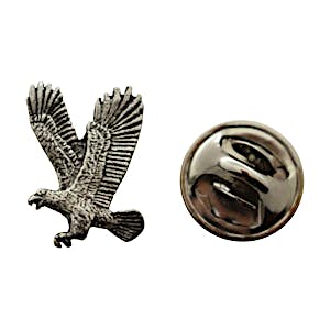 Flying Eagle Mini Pin ~ Antiqued Pewter ~ Miniature Lapel Pin ~ Sarah's Treats & Treasures