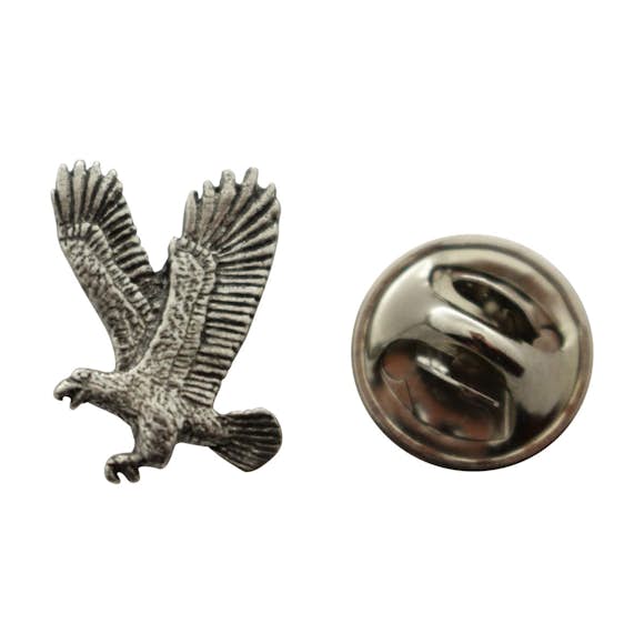 Flying Eagle Mini Pin ~ Antiqued Pewter ~ Miniature Lapel Pin ~ Sarah's Treats & Treasures