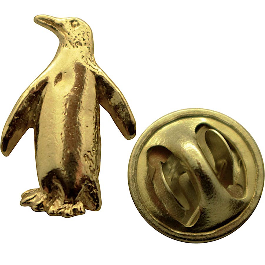 Penguin Mini Pin ~ 24K Gold ~ Miniature Lapel Pin ~ Sarah's Treats & Treasures