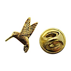 Hummingbird Mini Pin ~ 24K Gold ~ Miniature Lapel Pin ~ 24K Gold Miniature Lapel Pin ~ Sarah's Treats & Treasures