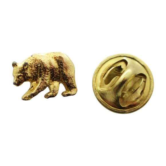 Black Bear Mini Pin ~ 24K Gold ~ Miniature Lapel Pin ~ Sarah's Treats & Treasures