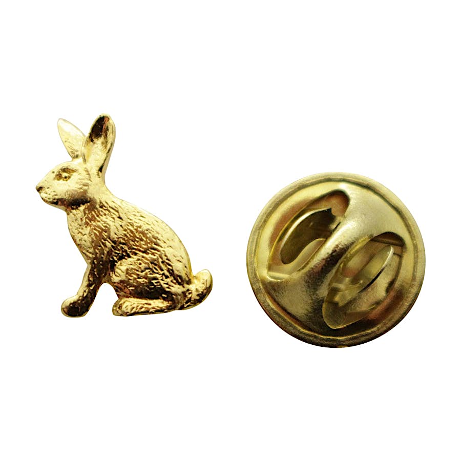 Rabbit Mini Pin ~ 24K Gold ~ Miniature Lapel Pin ~ 24K Gold Miniature Lapel Pin ~ Sarah's Treats & Treasures