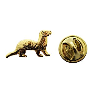 Ferret Mini Pin ~ 24K Gold ~ Miniature Lapel Pin ~ 24K Gold Miniature Lapel Pin ~ Sarah's Treats & Treasures