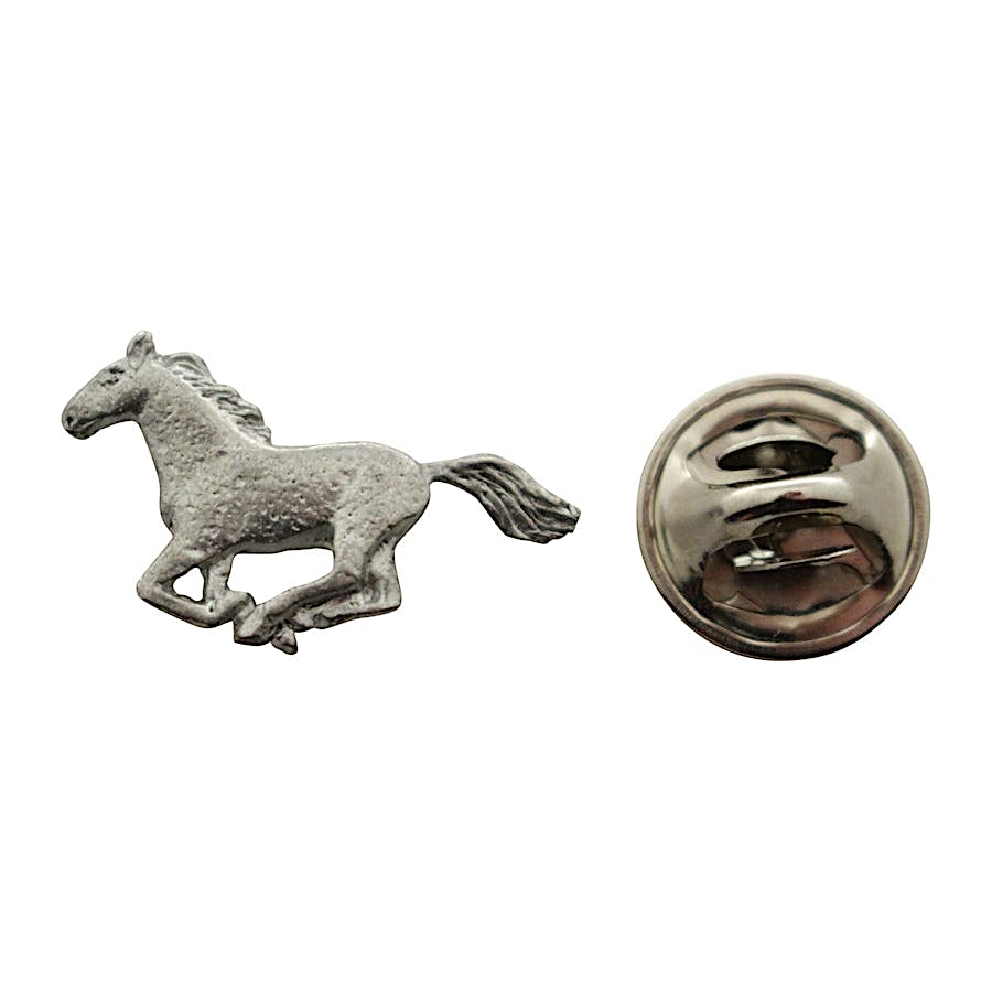 Horse Mini Pin ~ Antiqued Pewter ~ Miniature Lapel Pin ~ Sarah's Treats & Treasures