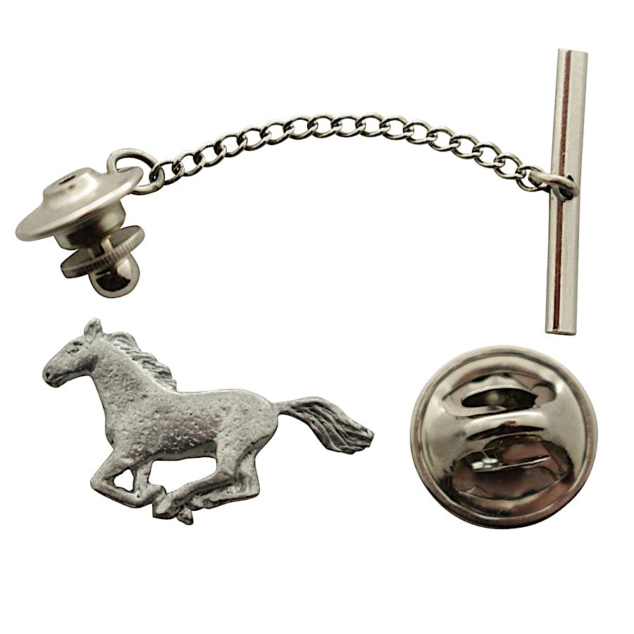 Horse Tie Tack ~ Antiqued Pewter ~ Tie Tack or Pin ~ Antiqued Pewter Tie Tack or Pin ~ Sarah's Treats & Treasures