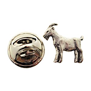 Goat Mini Pin ~ Antiqued Pewter ~ Miniature Lapel Pin ~ Sarah's Treats & Treasures