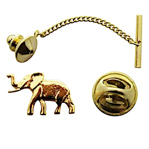 Elephant Tie Tack ~ 24K Gold ~ Tie Tack or Pin ~ Sarah's Treats & Treasures